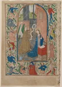 Folha de um livro de horas: A Anunciação, 1470s. de Unbekannt