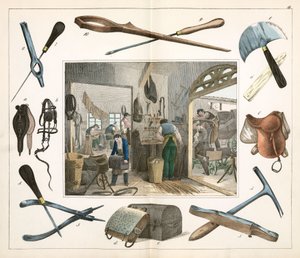 Indústria de couro, couro e peles O fabricante de selins de Unbekannt