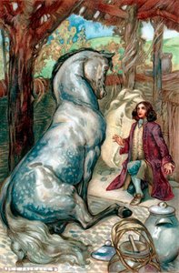 Lemuel Gulliver, em terra após um motim, encontra-se no reino dos Houyhnhns de Unbekannt