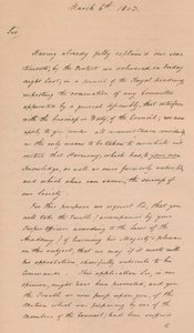 Carta a Benjamin West, Presidente da Academia Real, 1803 1904 de Unbekannt