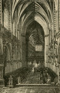 Interior da Catedral de Lichfield, olhando para o oeste, 1898. de Unbekannt
