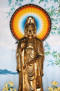 Linh Ung Buddhist pagode. Quan Am bodhisattva da compaixão ou deusa da Misericórdia. Gesto de proteção (Abhay). Danang. Vietnam de Unbekannt