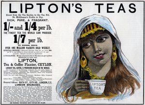 Anúncio dos chás de Liptons, 1893 de Unbekannt