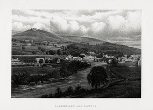 Llangollen e castelo, Denbighshire, norte de Gales, 1896 de Unbekannt