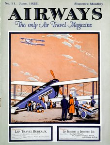 Carregando um biplano com passageiros e bagagem no Aeródromo de Croydon, Londres de Unbekannt
