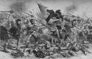 Lochiels Charge em Killycrankie, 27 de julho de 1689, c1880 de Unbekannt