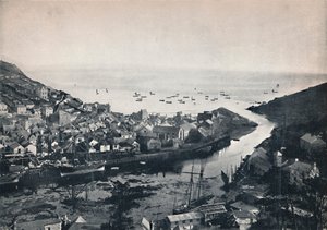 Looe - vista das colinas, mostrando o estuário, 1895 de Unbekannt