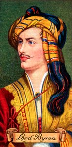 Lord Byron, tirado de uma série de cartões de cigarro, 1935 de Unbekannt