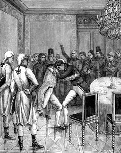 Lord Cornwallis e Joseph Bonaparte se abraçam em Amiens, França, 1802 1882-1884 de Unbekannt