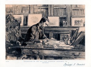 Lord Randolph Churchill 1849-1895, estadista inglês, 1885 de Unbekannt