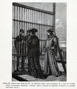 Luís XI convence Eduardo IV a voltar para casa de uma quantia em dinheiro, 1882 de Unbekannt