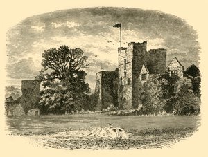 Castelo de Ludlow do portão de entrada, 1898. de Unbekannt