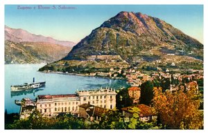 Lugano e Monte San Salvatore, Suíça, século XX de Unbekannt