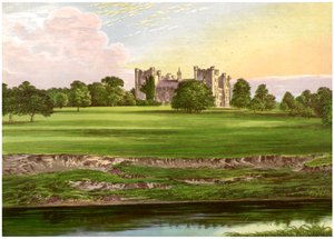 Lumley Castle, County Durham, casa do conde de Scarbrough, c1880 de Unbekannt