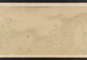 Luohans Atravessando Terra e Mar, dinastia Ming ou Qing, século XVII. de Unbekannt