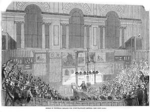 Lyon Playfair, químico e político escocês, palestrando, 1852 de Unbekannt