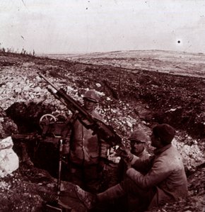 Metralhadoras, monte Kemmel, Flandres, Bélgica, c1914-c1918 de Unbekannt