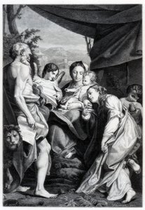 Madonna e criança com São Jerônimo e Maria Madalena O dia, 1525-1528 1870 de Unbekannt