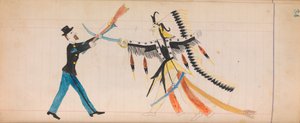 Maffet Ledger: chefe indiano e soldado, ca. 1874-81. de Unbekannt
