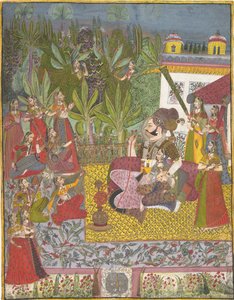 Maharaja Bijay Singh em Seu Harem, ca. 1770. de Unbekannt
