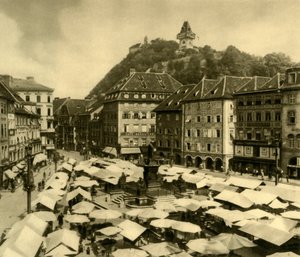 Praça Principal, Graz, Estíria, Áustria, c1935. de Unbekannt