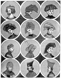 Cocares masculinos, século XIV, 1910 de Unbekannt