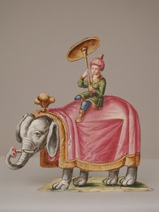Homem em Elefante, século 18. de Unbekannt