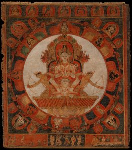 Mandala de Chandra, deus da lua, final do século XIV ao início do século XV. de Unbekannt
