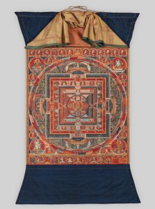 Mandala das Formas de Manjushri, o Bodhisattva da Sabedoria Transcendente, final do século XIV. de Unbekannt