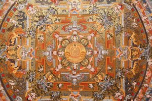Mandala em um thangka, Bhaktapur, Nepal de Unbekannt