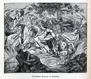 Manfred morto em batalha, 1882 de Unbekannt