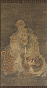 Manjushri sentado em um leão, 1368-1644. de Unbekannt