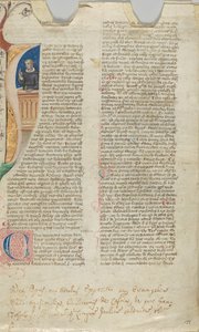 Folha de Manuscrito, século XIV. de Unbekannt