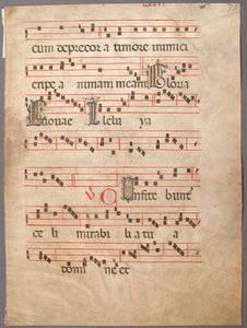 Folha Manuscrito, de um Gradual, primeira metade do século XIV. de Unbekannt