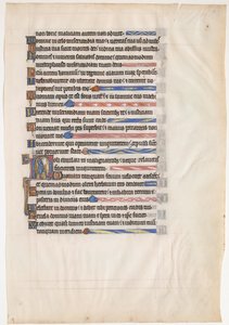 Folha Manuscrito de um Saltério Real, britânico, século XIII. de Unbekannt