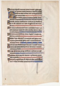 Folha Manuscrito de um Saltério Real, britânico, século XIII. de Unbekannt