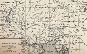 Mapa ilustrativo da campanha anterior ao Tratado de Campo-Formio, 1797, 1896 de Unbekannt