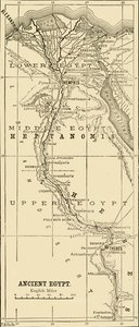 Mapa do Egito antigo, 1890. de Unbekannt