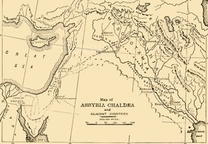 Mapa da Assíria, da Caldéia e dos países adjacentes, 1890. de Unbekannt