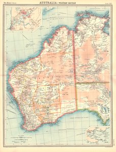 Mapa da Austrália - Seção Ocidental de Unbekannt