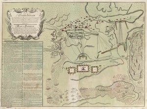 Mapa da Batalha de Savuchny, 1739-1740 de Unbekannt