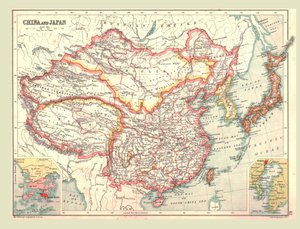 Mapa da China e do Japão, 1902. de Unbekannt