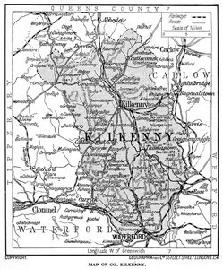 Mapa do Condado de Kilkenny, Irlanda, 1924-1926 de Unbekannt