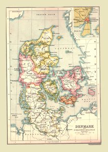 Mapa da Dinamarca, 1902. de Unbekannt