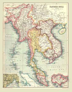 Mapa da Índia, 1902. de Unbekannt