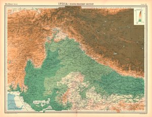 Mapa da Índia - Seção Noroeste de Unbekannt