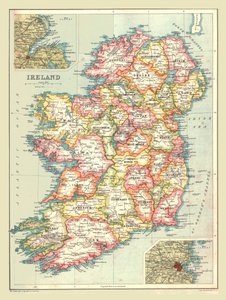 Mapa da Irlanda, 1902. de Unbekannt