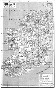 Mapa da Irlanda, c1930s de Unbekannt