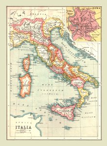 Mapa da Itália, 1902. de Unbekannt