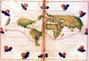 Mapa da viagem de volta ao mundo de Magalhães, 1519-1521 de Unbekannt